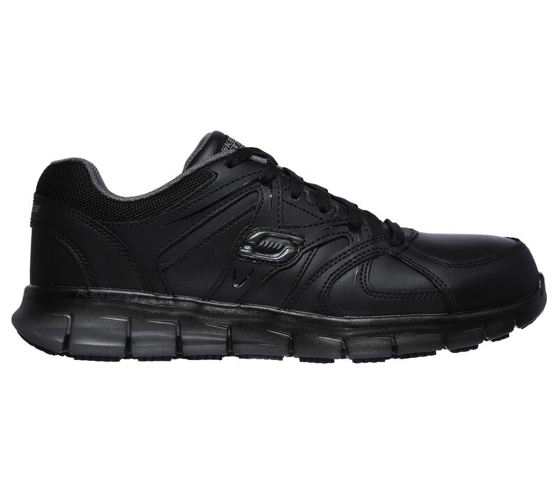 Pánské Oxfordky Skechers Pracovní Relaxed Fit: Synergy - Ekron Alloy Špicí Černé Šedé | CZ.77068 BKGY